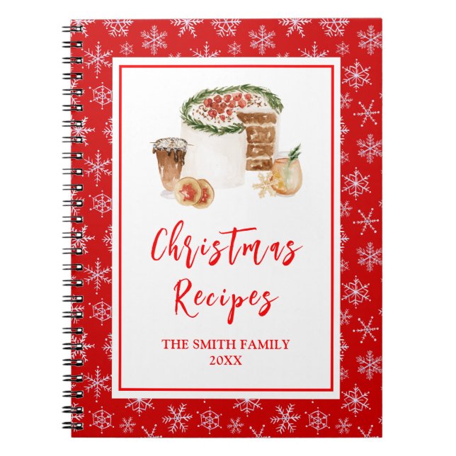 Julbakningsrecept Julkaka Anteckningsbok (Framsidan)