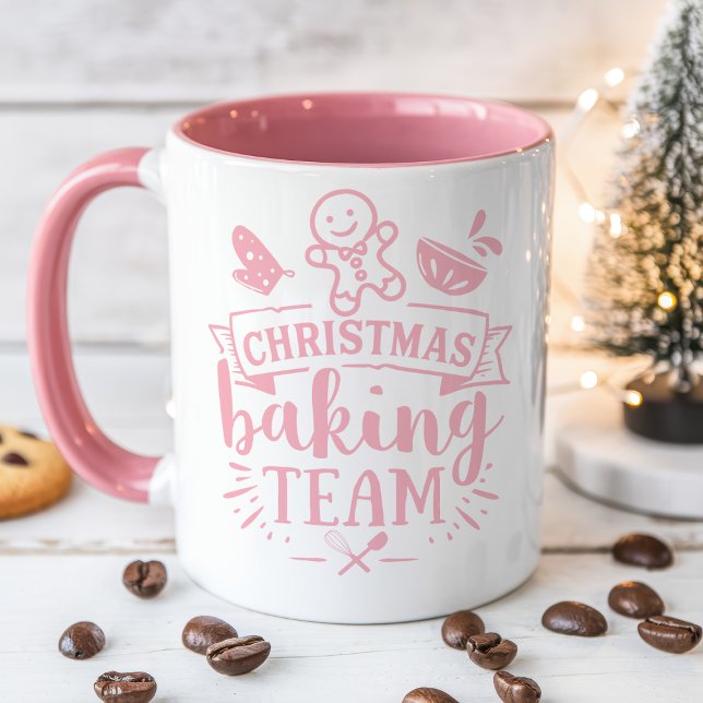 Julbaksteman Cute Pink Högtid Mugg (Skapare uppladdad)