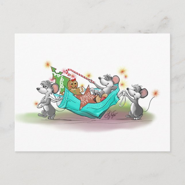 Julbakstjuvarna Helg Vykort (Framsida)