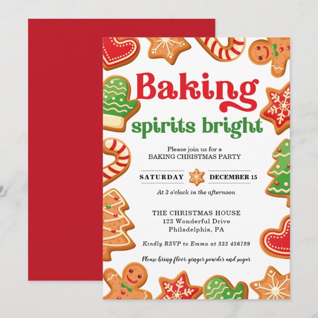 Julbaktpartiets inbjudan (Fram/baksida)