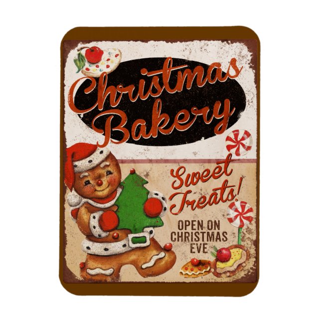 Julbakverk Gingerbröd Kitchen Magnet (Vertikal)