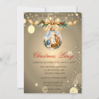 Julbal Nativity Company Jul Inbjudningar
