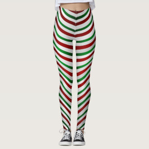 Julbalar Cute Candy cane Stretchy Byxor