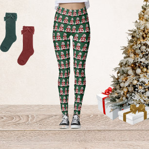julbalar i Santa Mouse Grönt Leggings