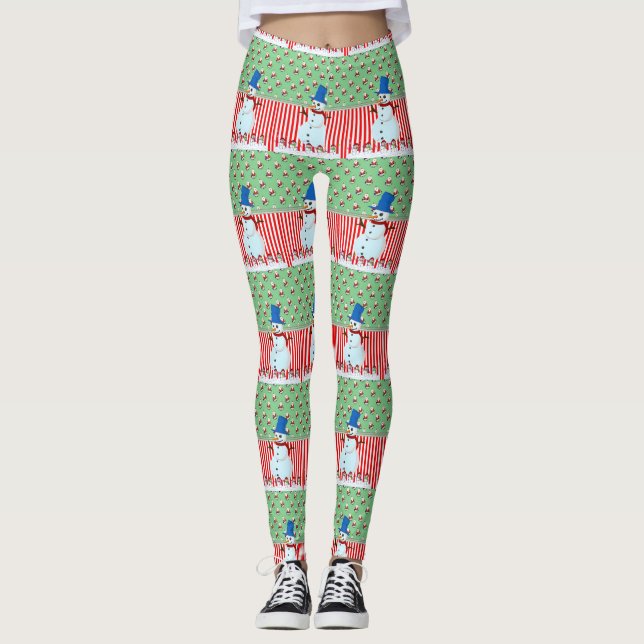Julbalar, Snögubbe Leggings (Framsida)