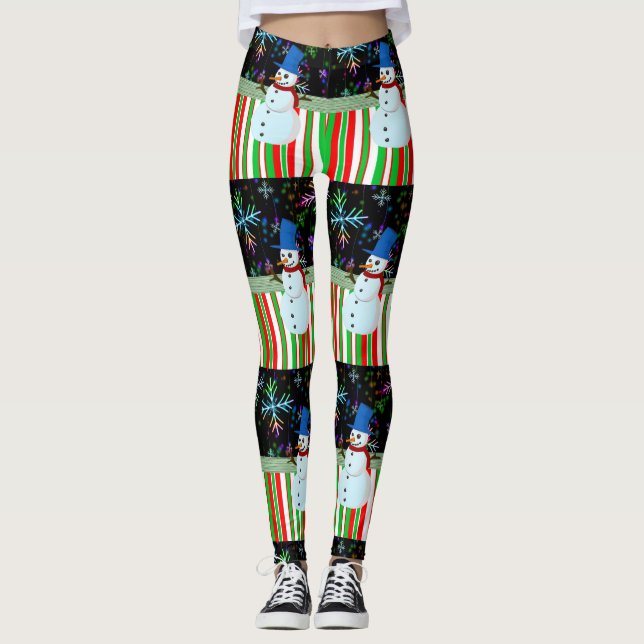 Julbalar, Snögubbe Leggings (Framsida)