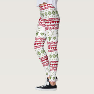 Julbalger/Snöflingor, Hearts och Renar Leggings