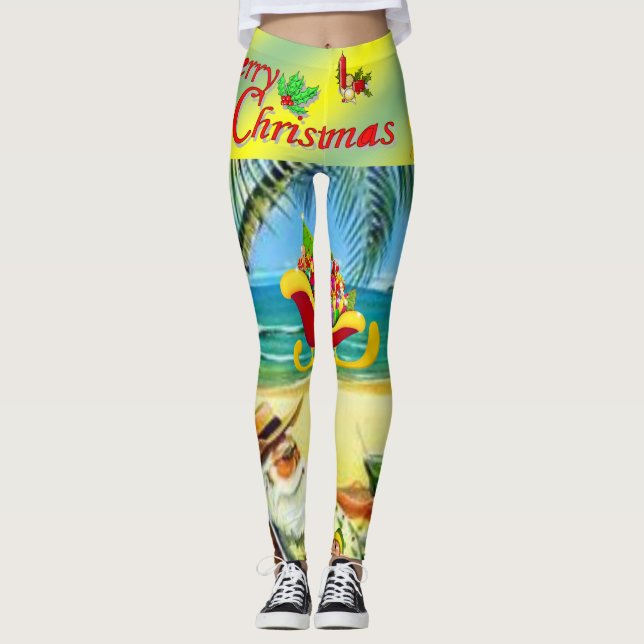 Julbalkar, Beach Bum Santa Leggings (Framsida)