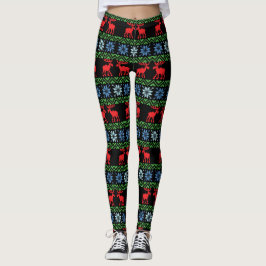 Julbalkar för kvinnor leggings