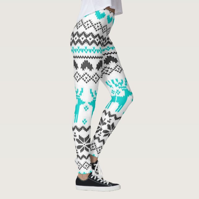 Julbalkar/renar och julafton leggings (Höger)
