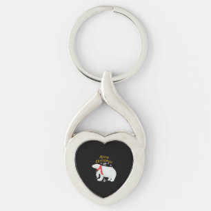 Julbälte Twisted Heart Silverfärgad Nyckelring