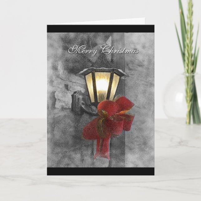 Julbanan i Snö Helgkort (Framsida)