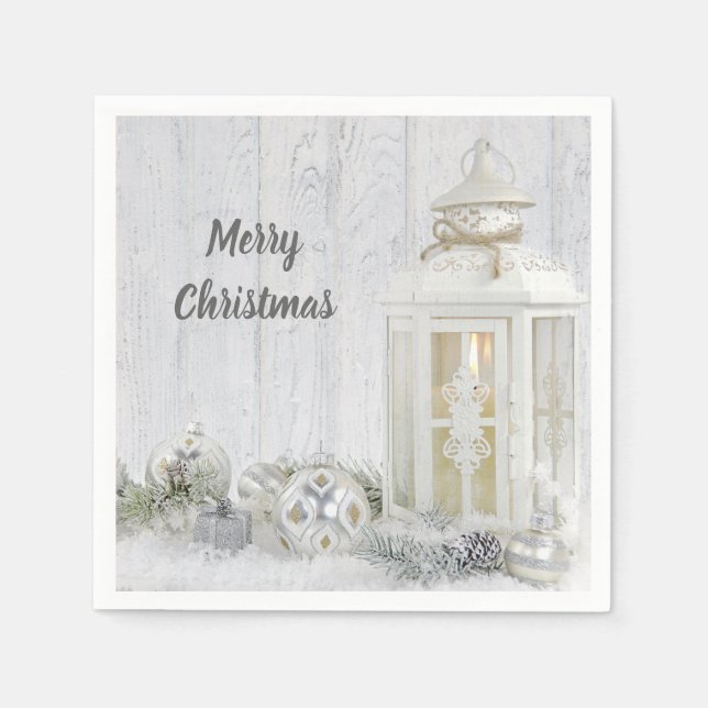 Julbanan med prydnadsföremål pappersservett (Framsidan)