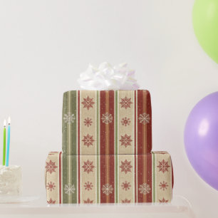 Julband med rustika snöflingor jul presentpapper