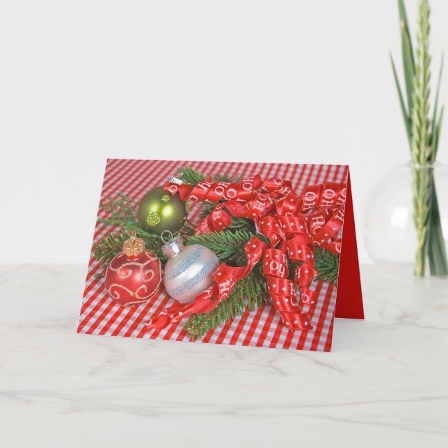 Julband och prydnadsföremål helgkort (Framsida)