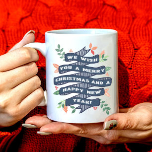 Julbanderollen i Blommigt, Helgdag Kaffemugg