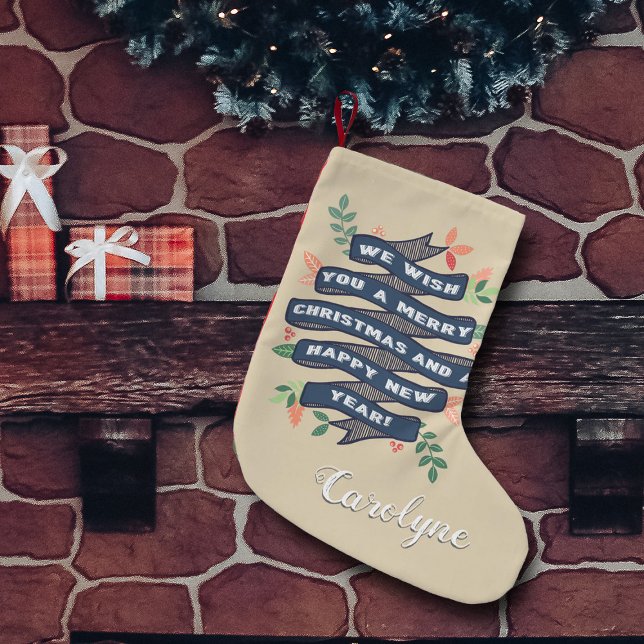 Julbanderollen i Blommigt, Helgdag Liten Julstrumpa (Skapare uppladdad)