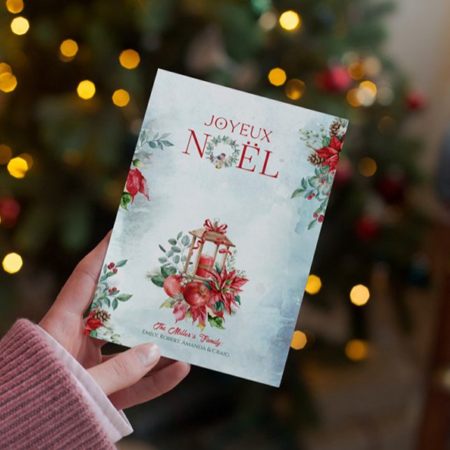 Julbanemönster & Poinsettia Bouquet-inbjudan Inbjudningar (Skapare uppladdad)