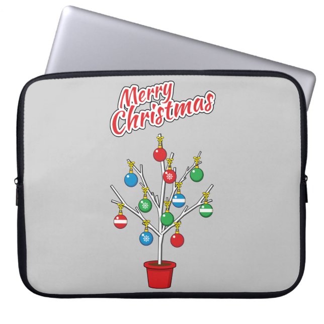Julbare Gren Träd - God jul Laptop Fodral (Framsidan)