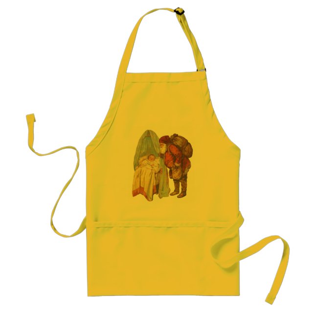 Julbarn Baby Tomte Vintage Förkläde (Framsidan)