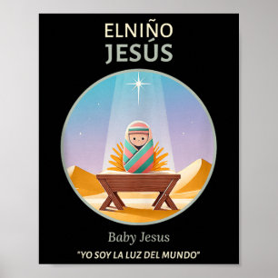 Julbarn Jesus Födelse - Ljus Av Världen _ El Niño Poster