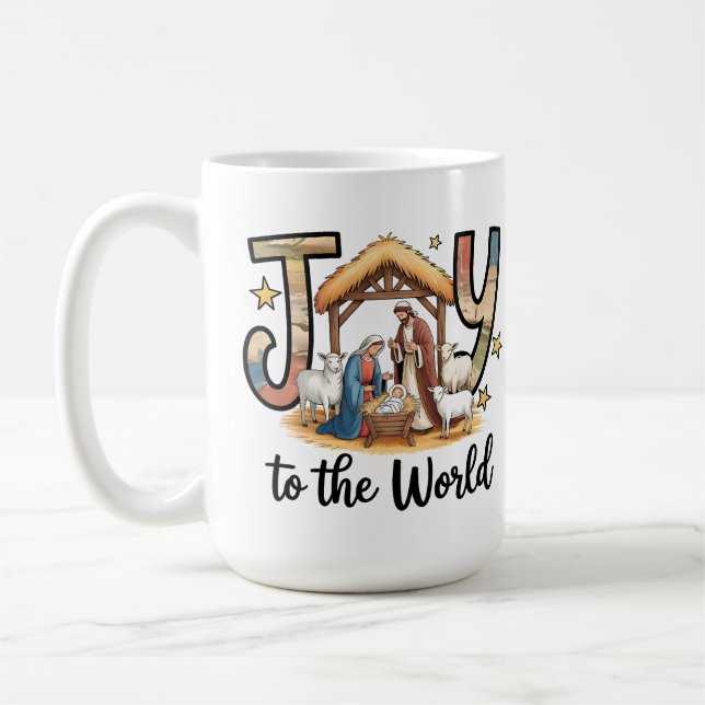 Julbarn Jesus Glädje till världen Kristet Kaffemugg (Vänster)