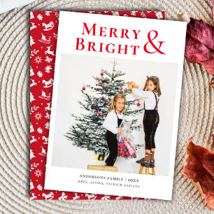 Julbarnfoto för Cute Merry & Bright Roligt Julkort