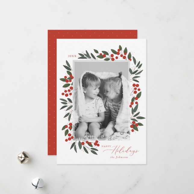 Julbärskort för högtiden julkort (Fram/Back In Situ)