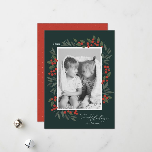 Julbärskort för högtider julkort (Fram/Back In Situ)