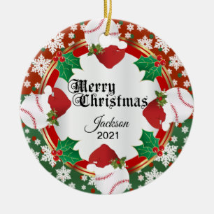 Julbaseballdesign Julgransprydnad Keramik
