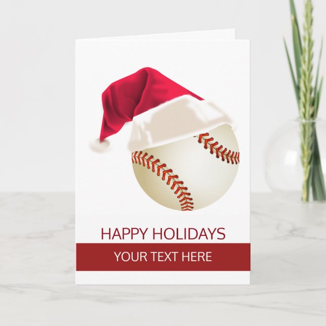 Julbaseboll Boll Tomte Hatt Julkort Helgkort (Framsida)