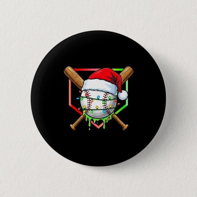 Julbaseboll Dropp Glass Dropp Baseball Lo Knapp (Framsida)