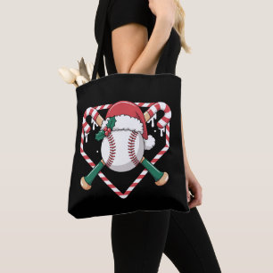 Julbaseboll Godisstav Fladdermöss Santa Hatt Xmas Tygkasse