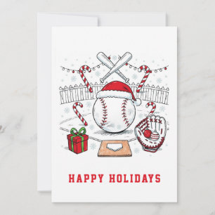 Julbaseboll julkort