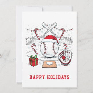 Julbaseboll julkort