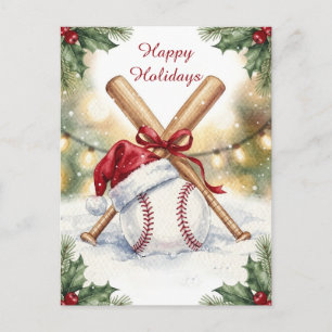 Julbaseboll julkort helg vykort