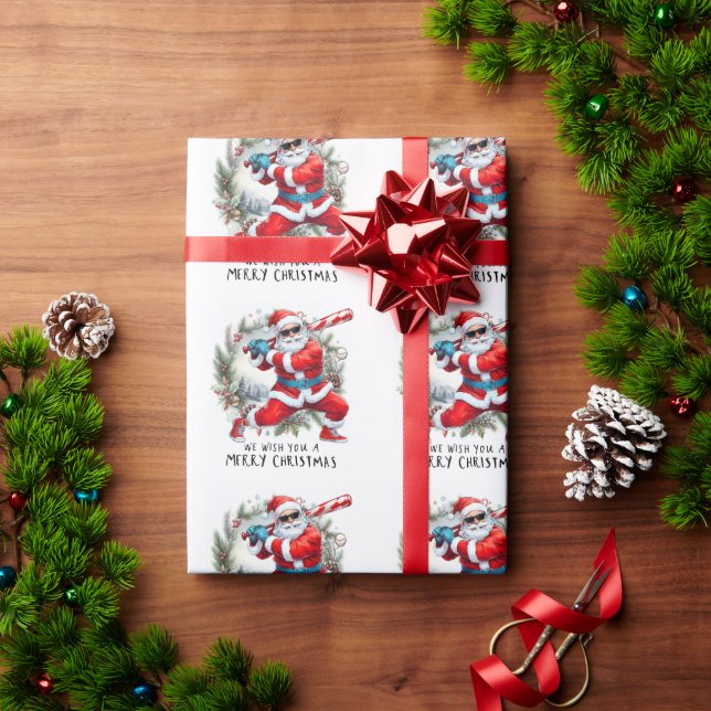Julbaseboll med Tomtefar Presentpapper (Julgåva)