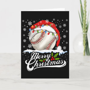 Julbaseboll Santa Hatt Xmas Pojkar Män Kort