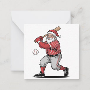 Julbaseboll Spelar Tomte Sport Anteckningskort