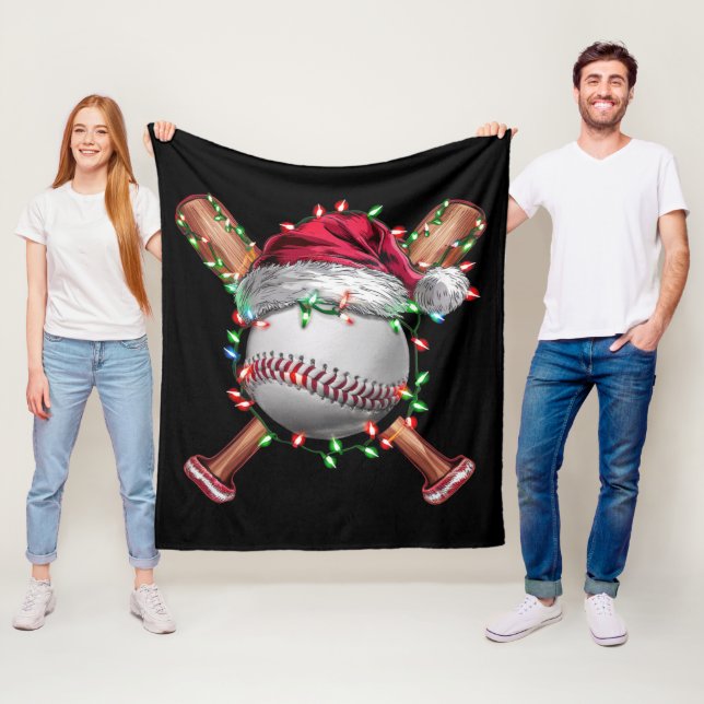 Julbaseboll Tomte Sport Jul Julfirande Fleecefilt (På plats)