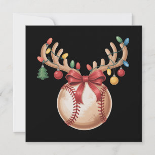 Julbasebollälskarepresent Spelare Xmas Sport Julkort