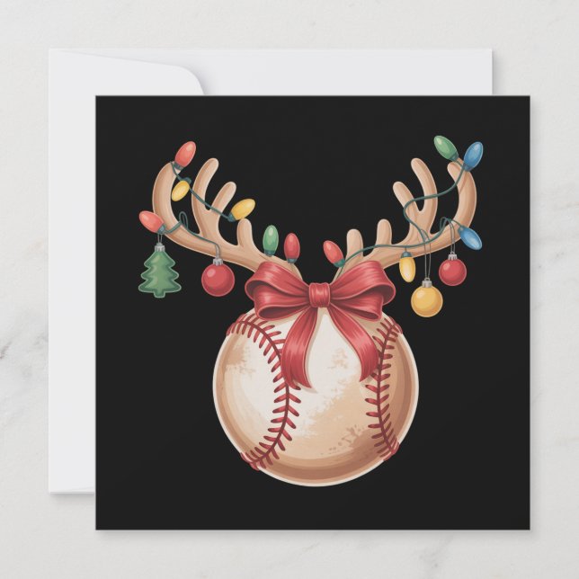 Julbasebollälskarepresent Spelare Xmas Sport Julkort (Framsida)