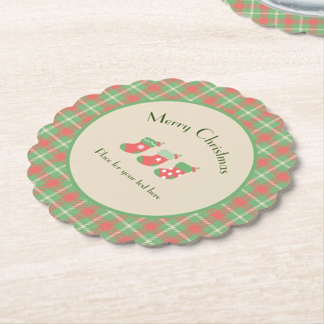 Julbaserad grönt Play Underlägg Papper (Vinklad)