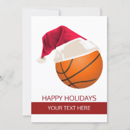Julbasketboll Boll Santa Hat Greeting Cards Julkort