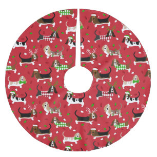 Julbasset Hound Julgransmatta Borstad Polyester