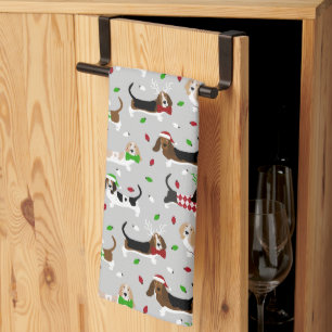 Julbasset Hound Kitchen Towel Kökshandduk