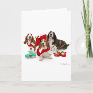 julbassethund helgkort