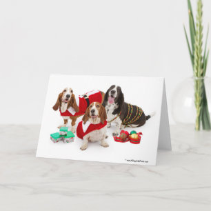 julbassethund helgkort