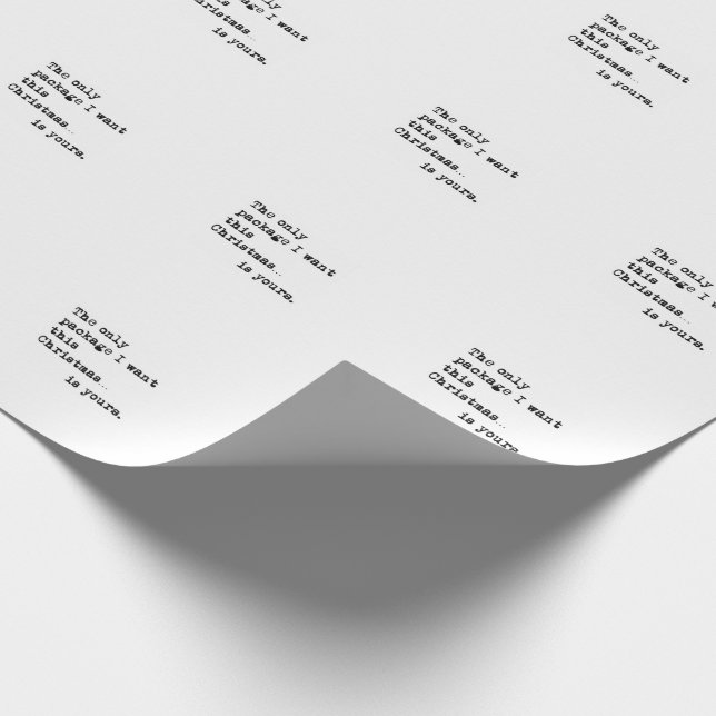 Julbästsäljare DEN ENDA PAKET JAG VILL HA Presentpapper (Hörn)