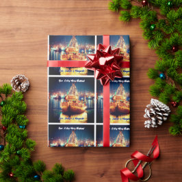 Julbåt med gyllene Ljus Presentpapper